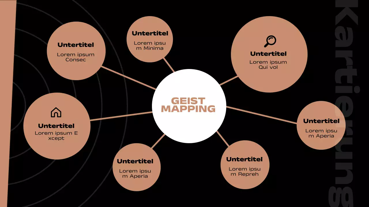 Brauner und schwarzer Minimal-Seitenbericht mit mehreren Layouts