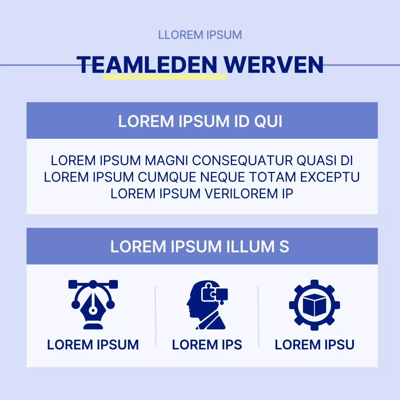 Eenvoudige banen in blauw