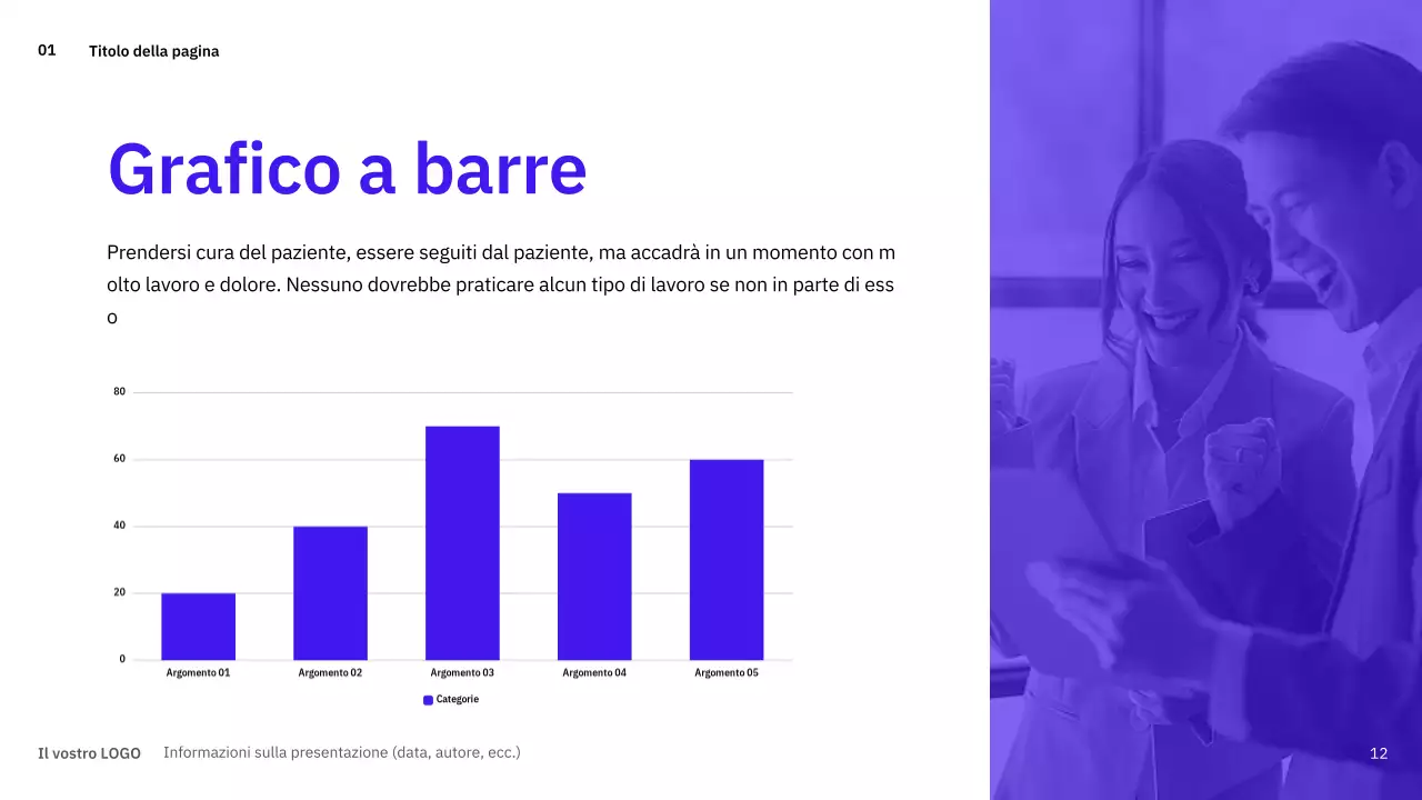 Layout semplici e variegati in blu per la pianificazione