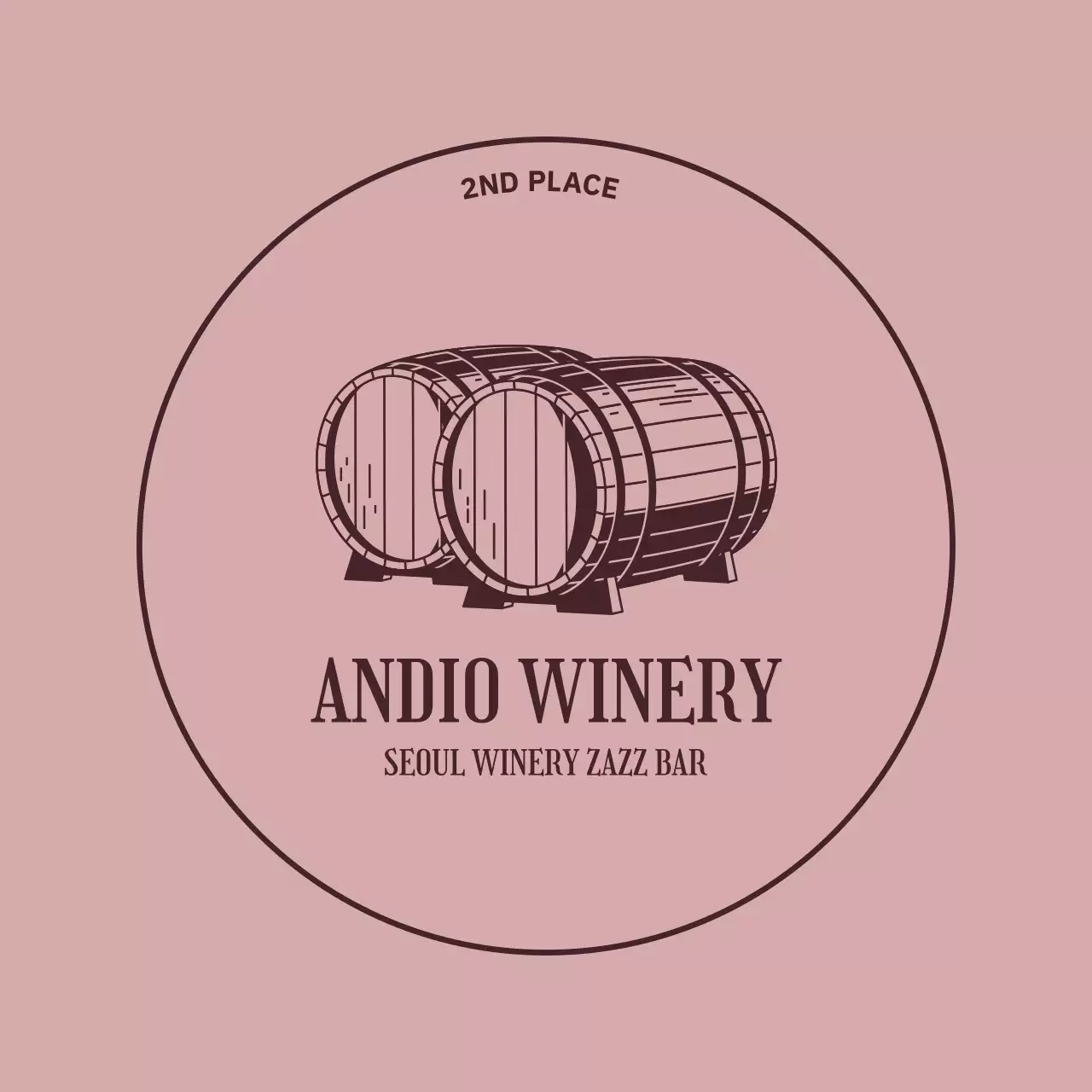 Design stationery with a wine barrel illustration
