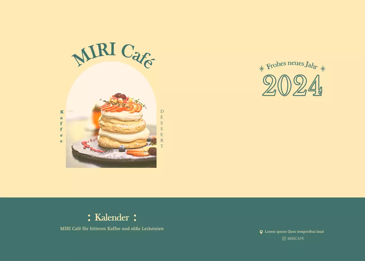 Cafe-Kalender mit Empfehlungen für das Getränk des Monats