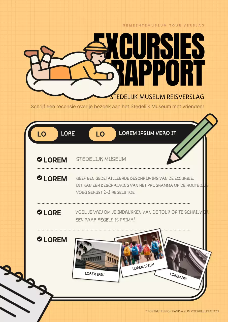 Een prachtig geel en zwart excursieverslag