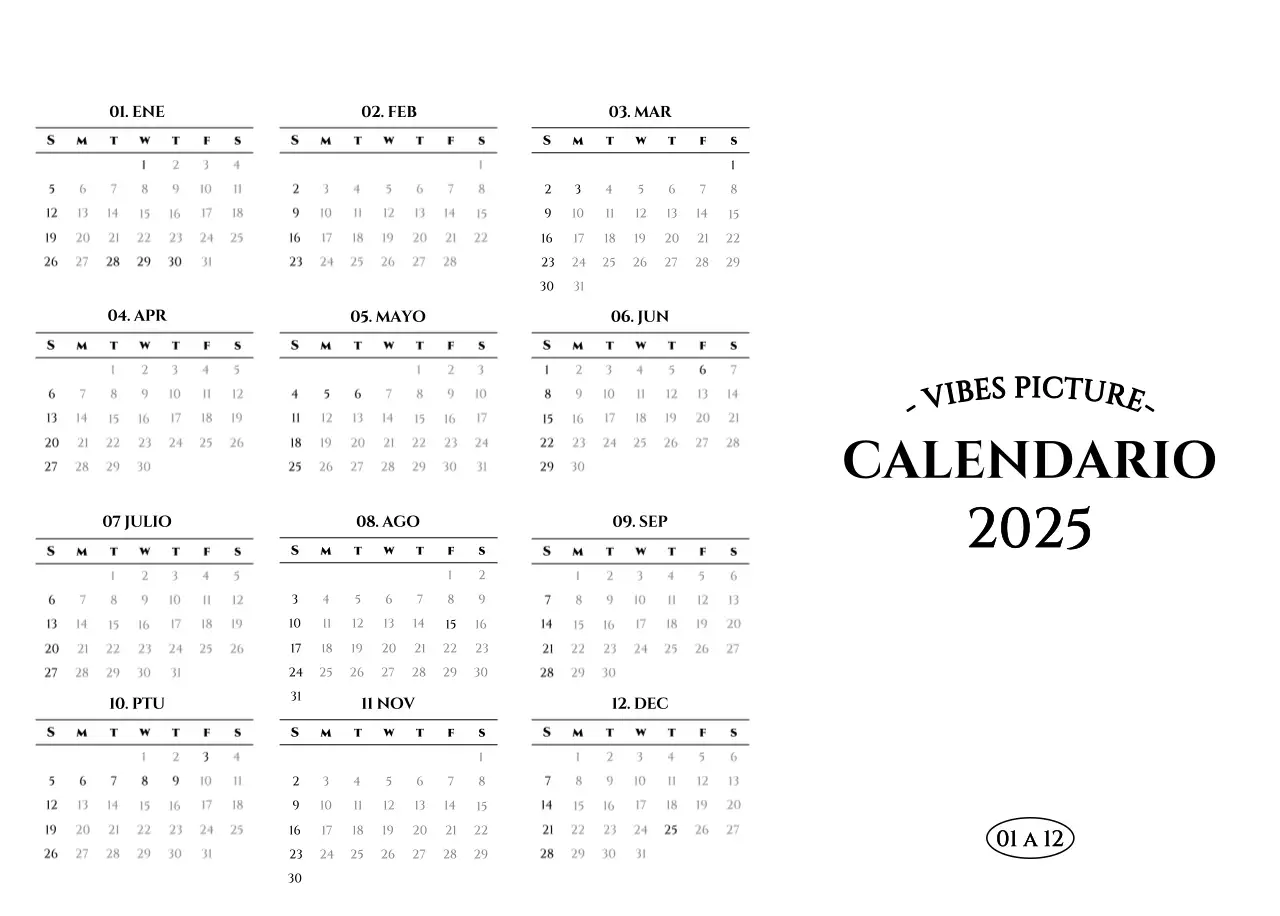 Un calendario de estilo sencillo con un emotivo concepto de fotografía de viajes