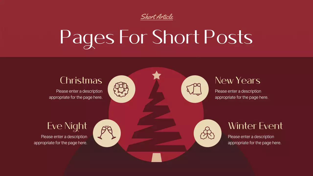 빨간색 전통 크리스마스 프레젠테이션