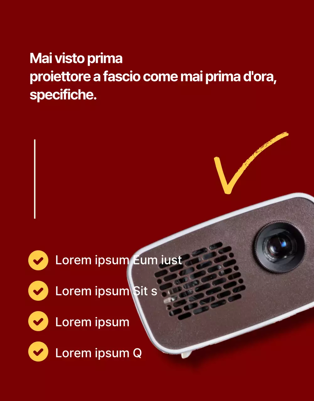 Rosso, semplice descrizione del prodotto elettronico