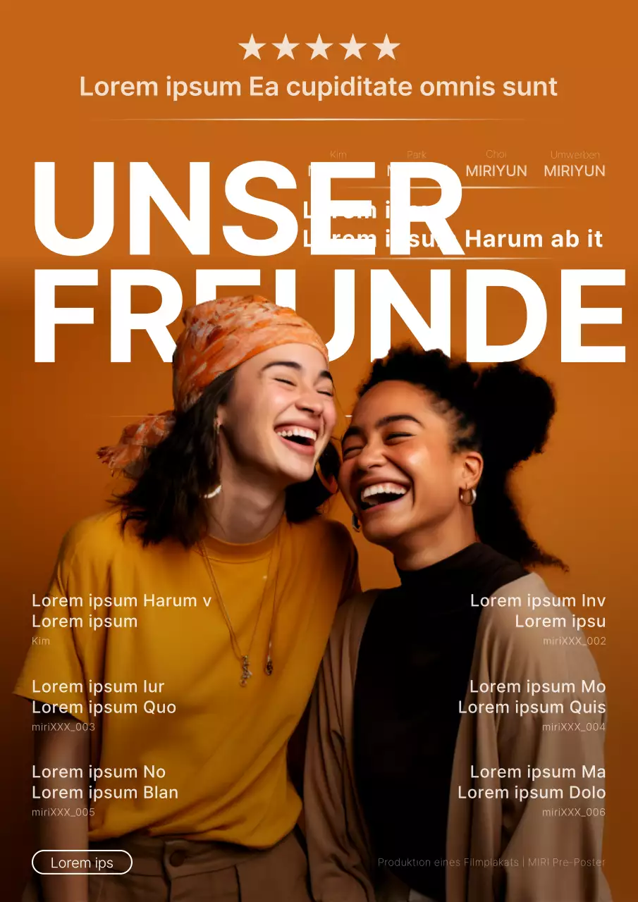 Förderung einfacher Filmkritiken in Orange und Weiß