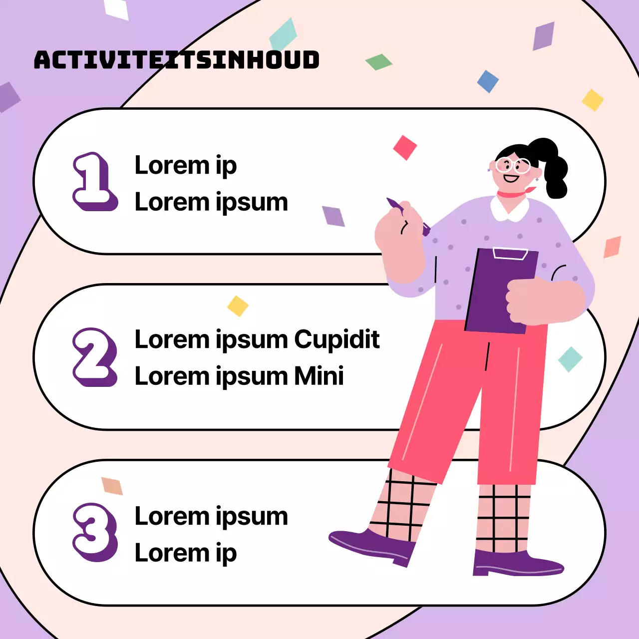 Promoot het jeugdfestival met een knal geel en roze.