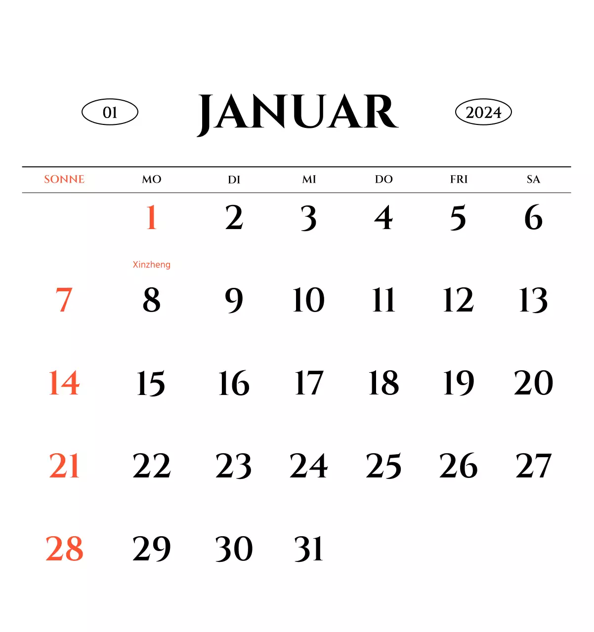 Einfacher Stil Wandkalender mit schwarz-weiß emotionalen Reisefotografie Konzept