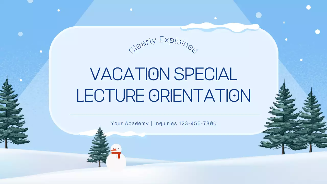 블루 모던 휴가 오리엔테이션 가이드 프레젠테이션