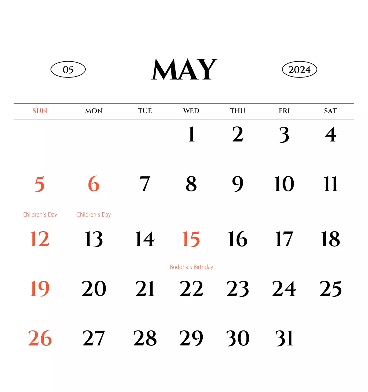 Simple style wall calendar with black and white emotional travel photography concept