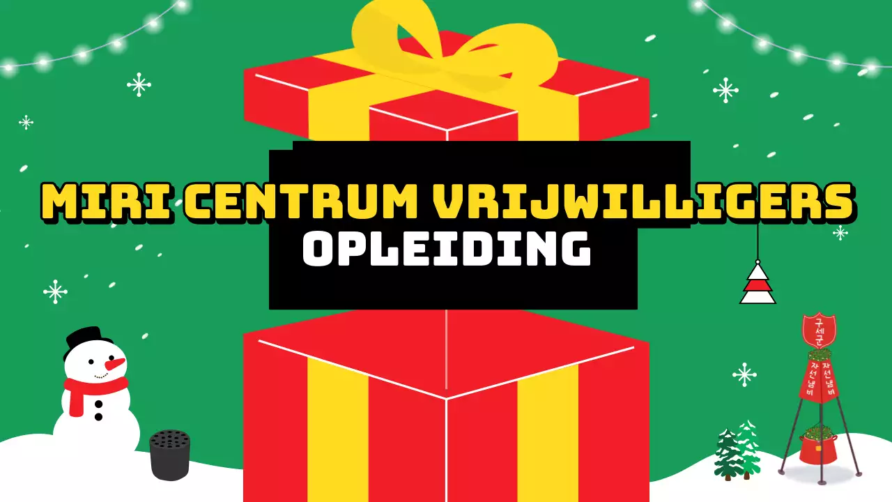 Trendy winter vrijwilligers trainingsmateriaal met een rode achtergrond