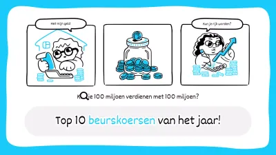 Aandelen in lichtblauw en zwart