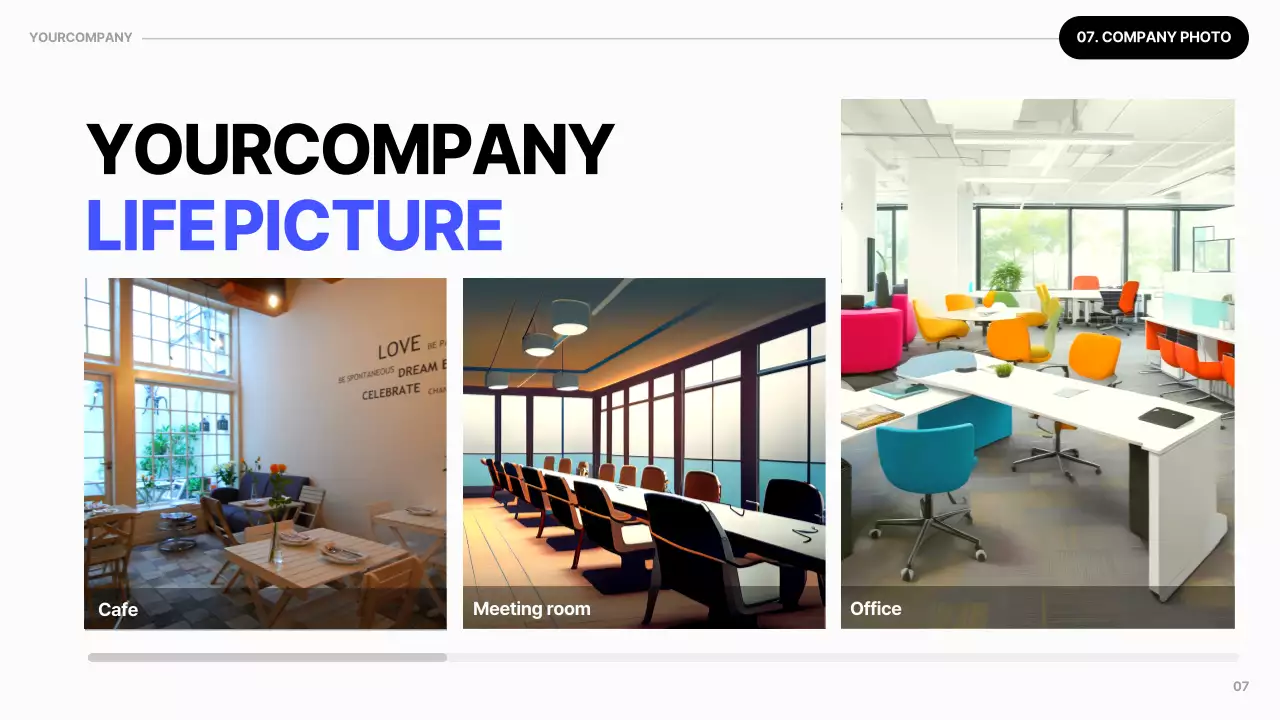 파랑과 흰색 모던한 사내내부 교육자료 소개서