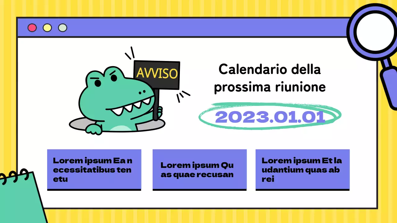 Relazione sugli appunti di marketing di tendenza giallo e viola
