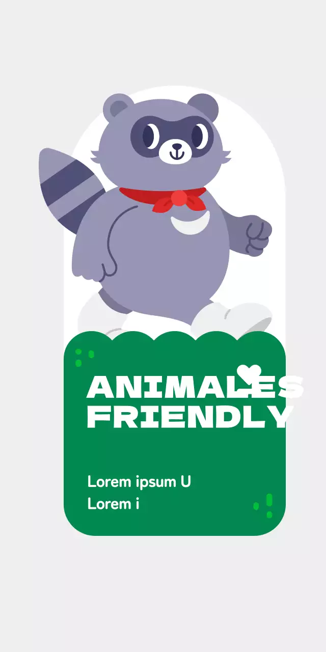 Estacas para eventos de grupos de defensa de los derechos de los animales con simpáticas ilustraciones de personajes animales