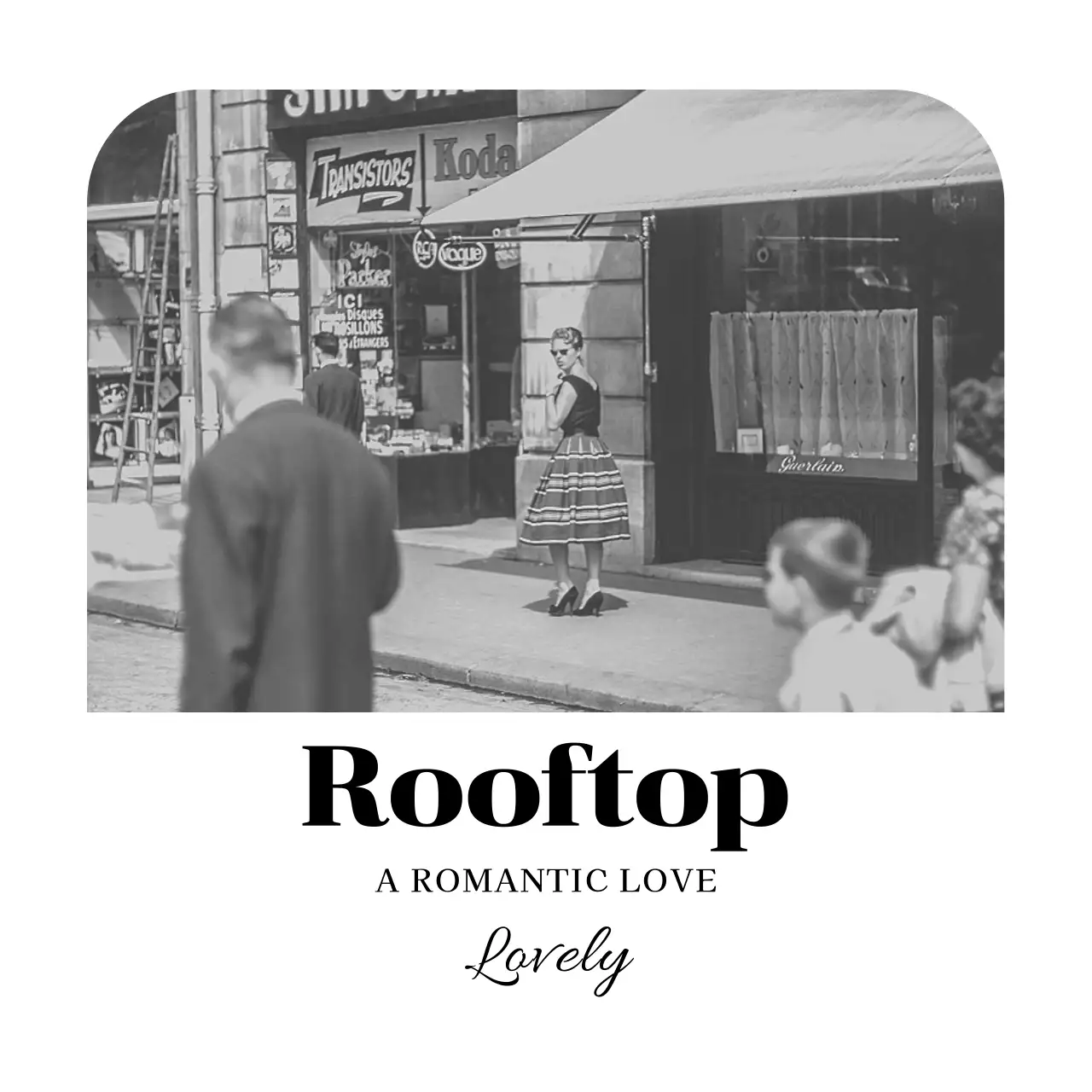 Vintage-inspired pub with black and white images and serif fonts