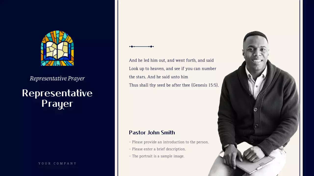 Navy Traditional Church Announcement Presentation