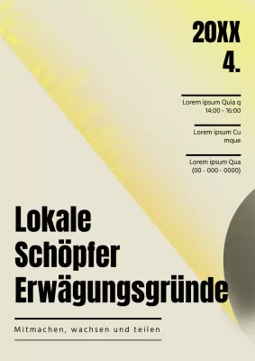 Förderung einer minimalistischen Leistungspräsentation in Gelb