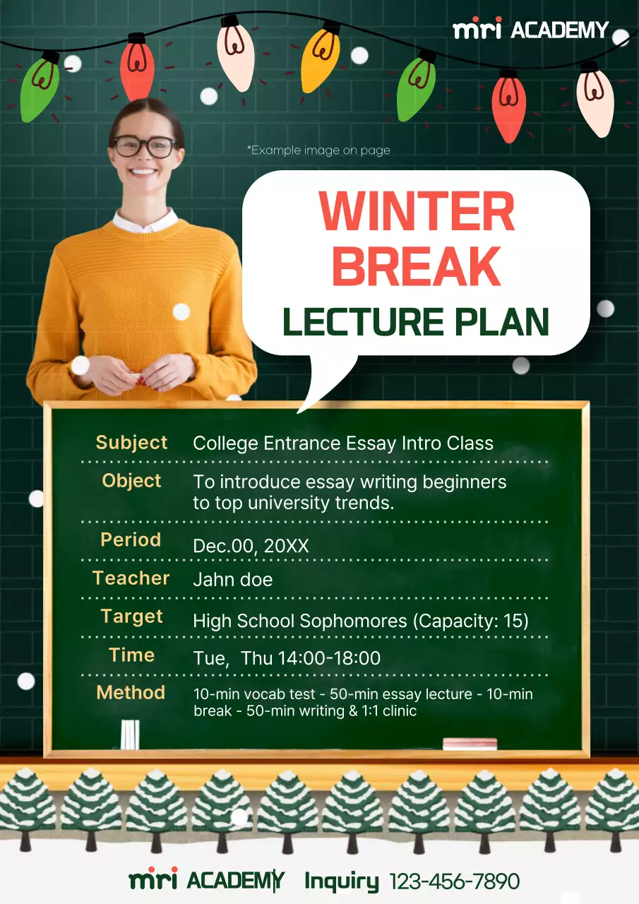 Green Traditional Lecture Schedule Poster