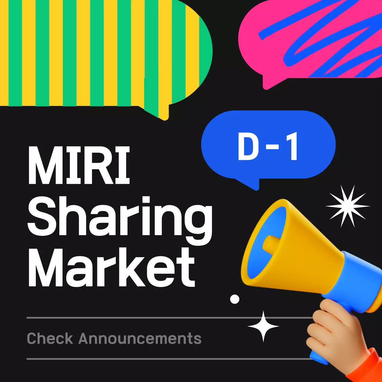 Colorful Trendy Market Announcement Instagram Carousel
