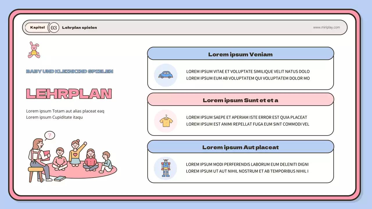 Eine süße Baby- und Kleinkind-Lehrermappe in Hellblau und Rosa