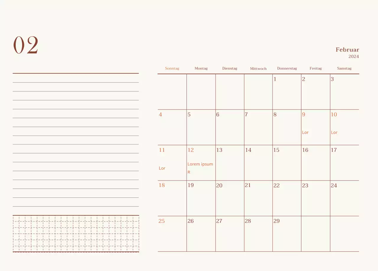 Emotionales Cafe-Fotolayout in Beige und Braun