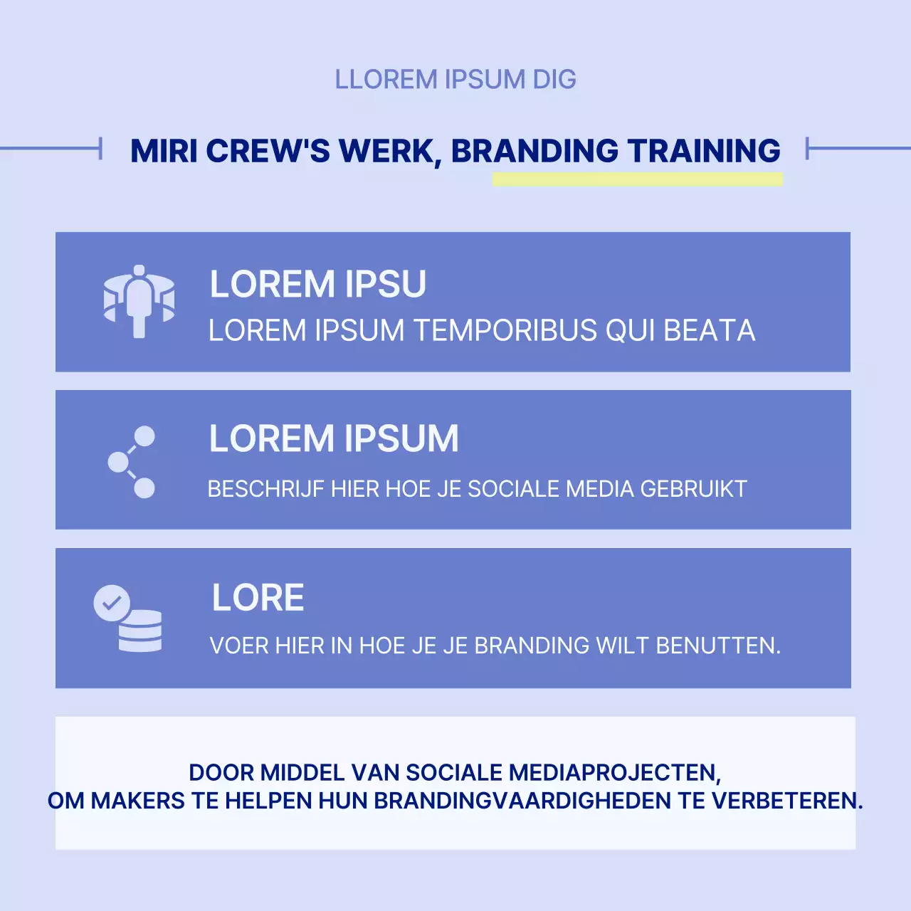 Eenvoudige banen in blauw