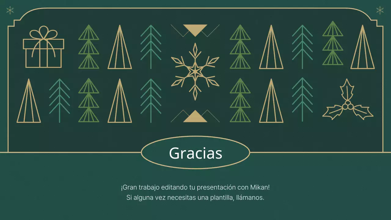 Un reportaje navideño clásico en verde y beige