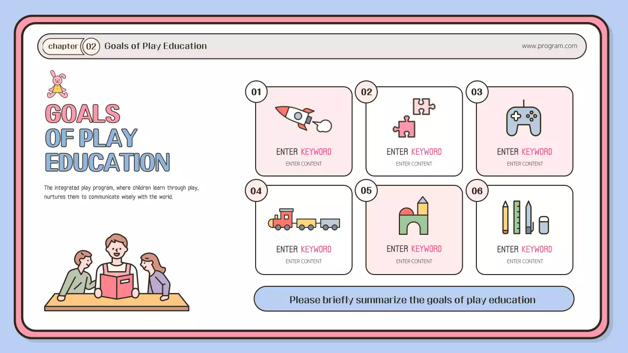 Pink Simple Play Program Guide Presentation