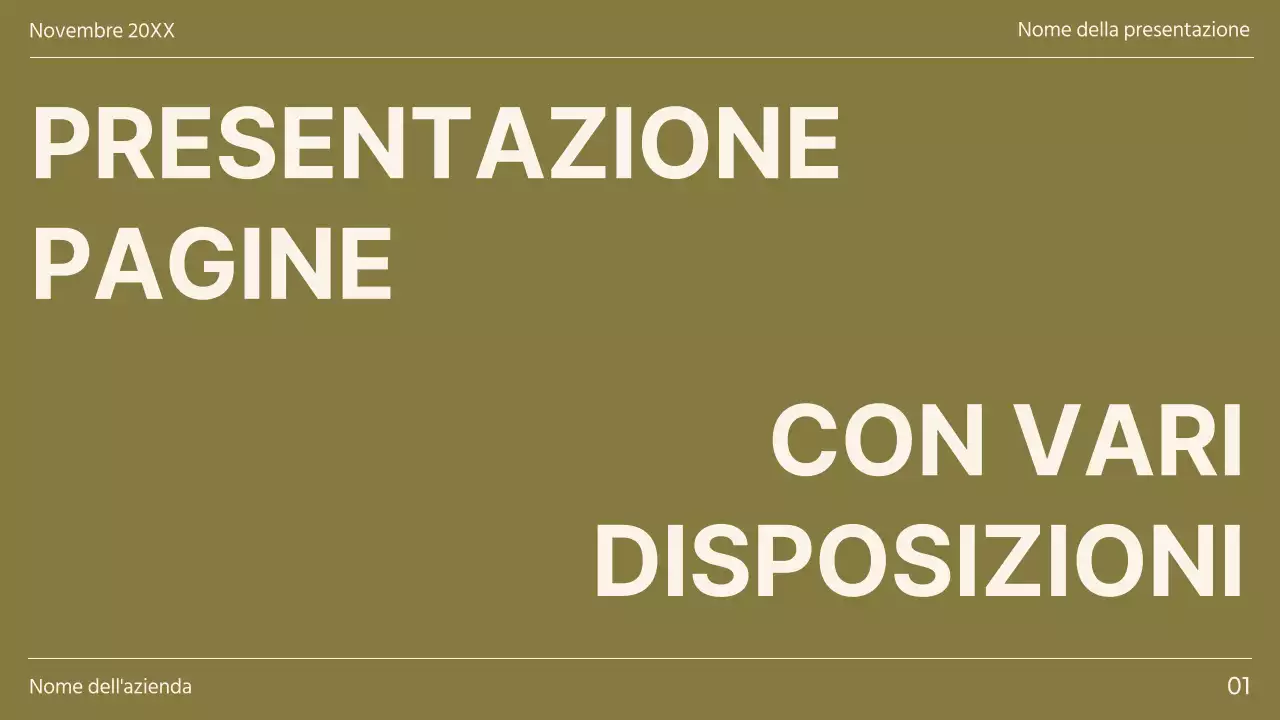 Relazione sulle pagine di Khaki e Brown Minimal Diverse Layout