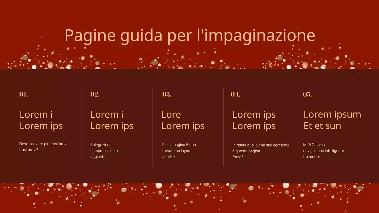Una lussuosa presentazione per eventi natalizi in rosso e marrone