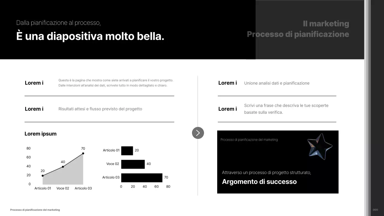 Portafoglio minimalista in bianco e nero per marketer in carriera