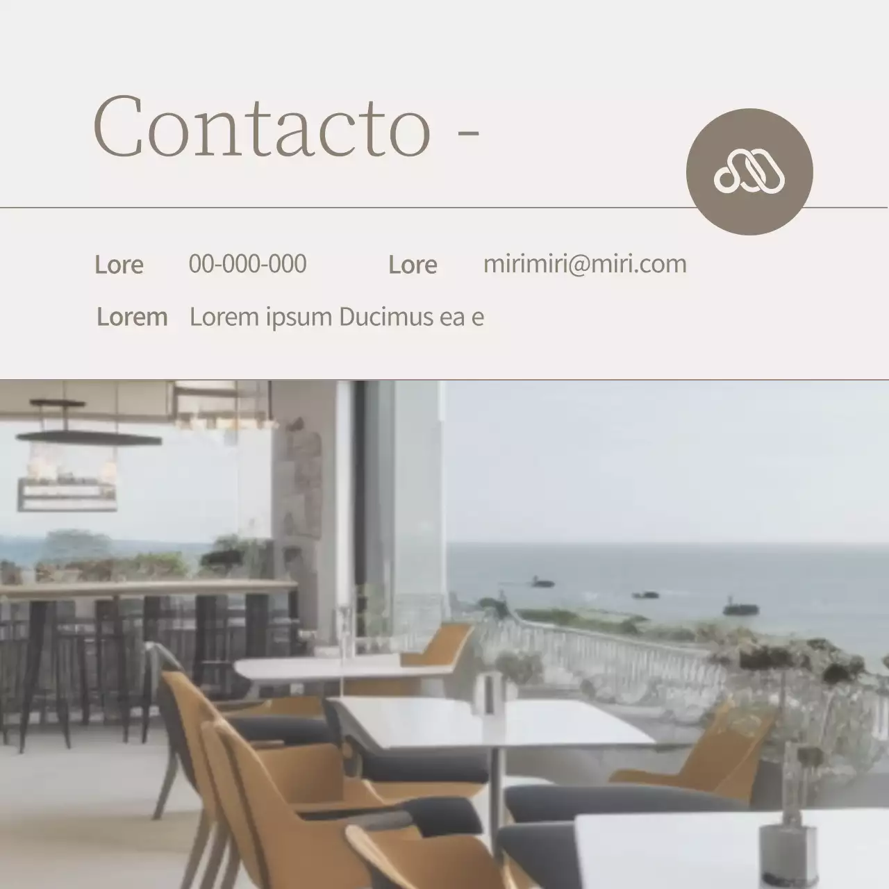 Promocionar una marca de cafetería moderna en beige y marrón