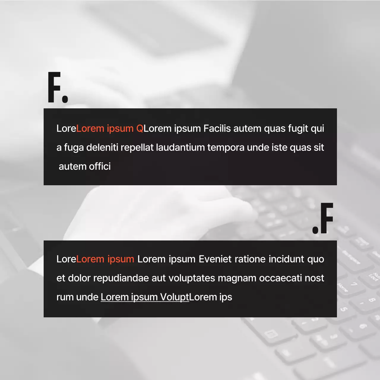 Ein modernes, schwarz-weißes und orangefarbenes Anschreiben für ein Vorstellungsgespräch