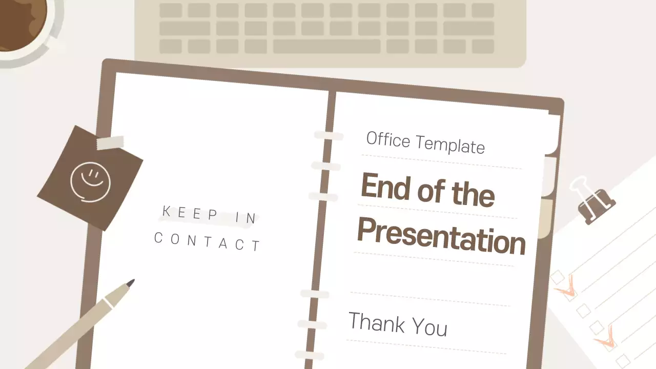 베이지 모던 오피스 프레젠테이션