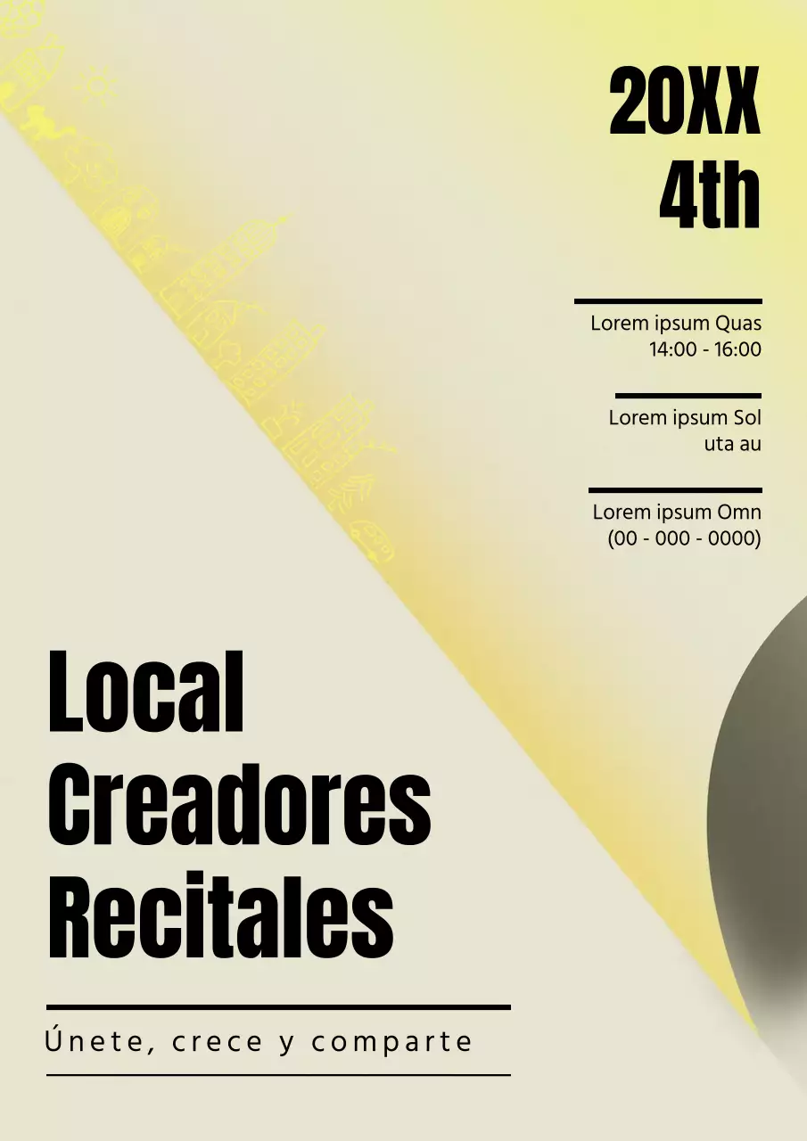 Promover una presentación minimalista de las prestaciones en amarillo