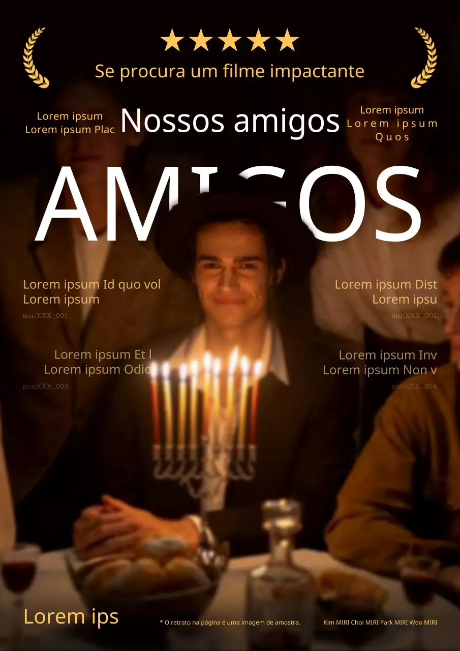 Promover críticas de filmes modernos em tons de castanho e amarelo