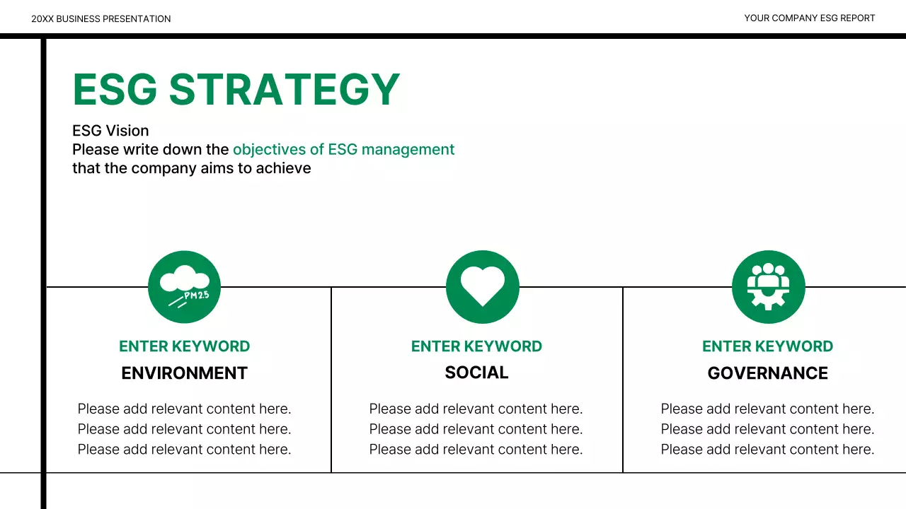 Green Modern Esg 보고서 문서 프레젠테이션