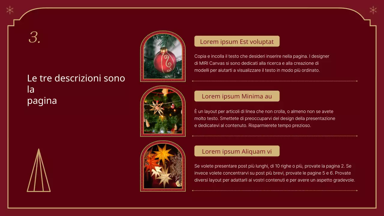 Un classico rapporto natalizio in rosso e beige