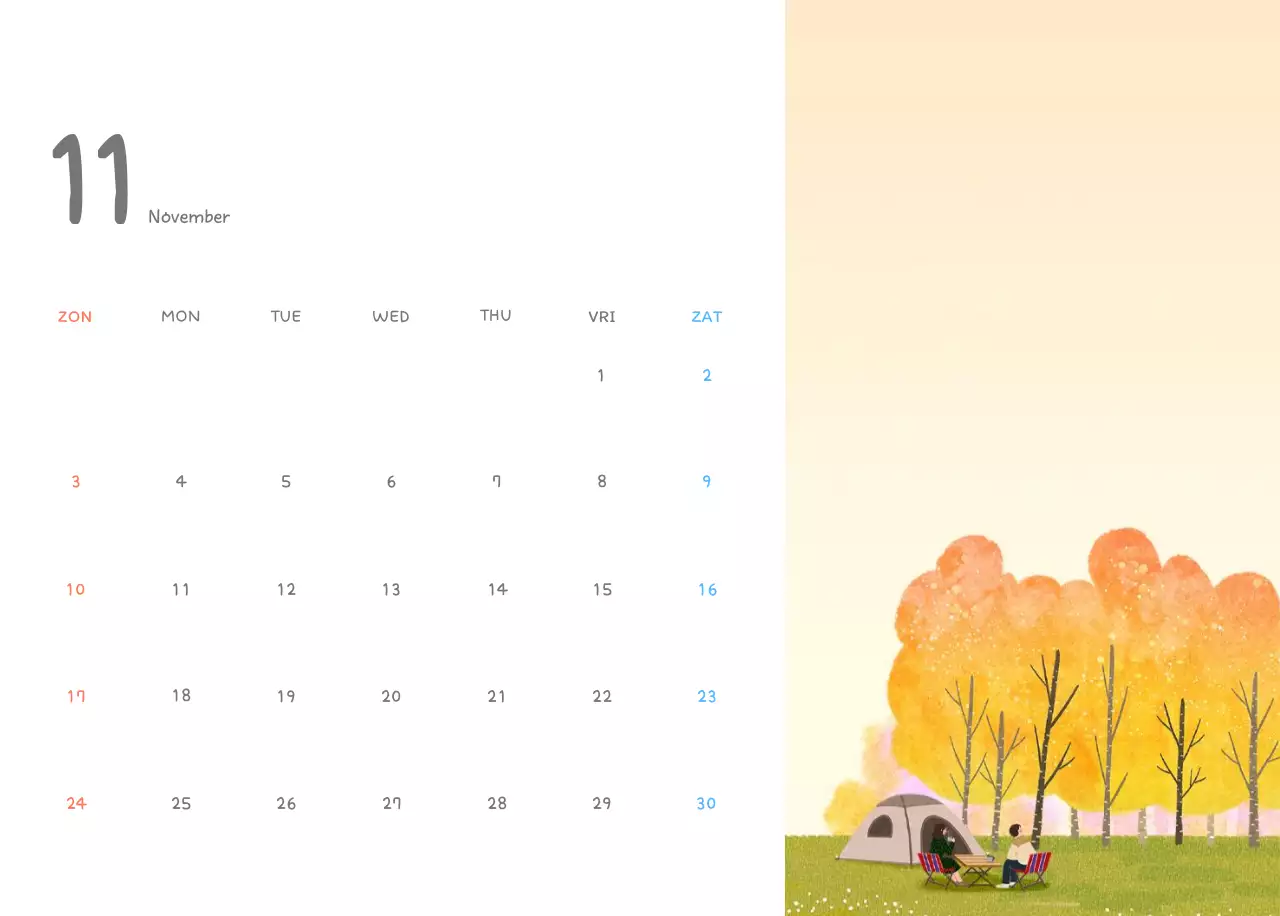 Schattige kalenders met schattige illustraties