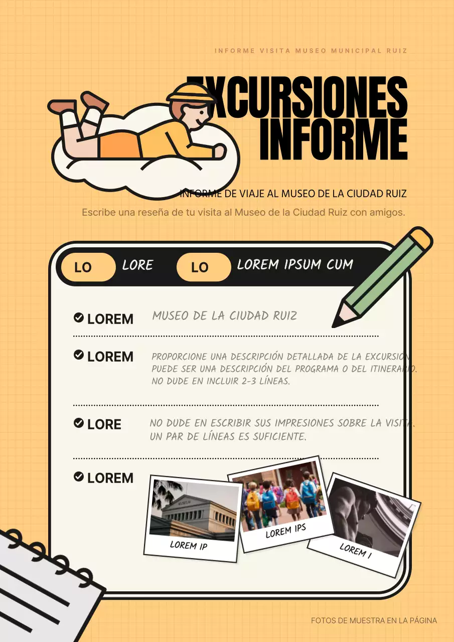 Un precioso reportaje de una excursión en amarillo y negro