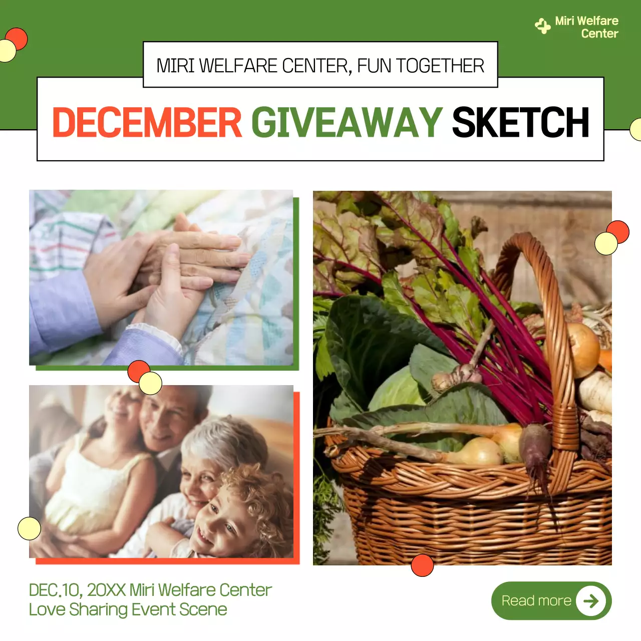 Green Modern Giveaway Announcement Social Media Post