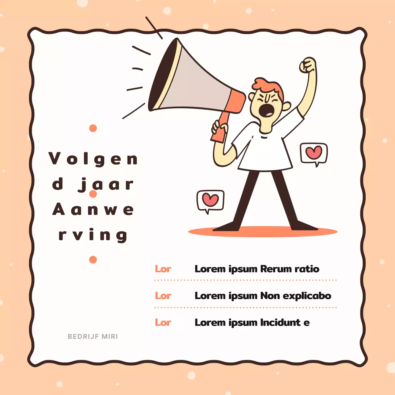 Promoot de goede daden van je bedrijf in oranje en geel