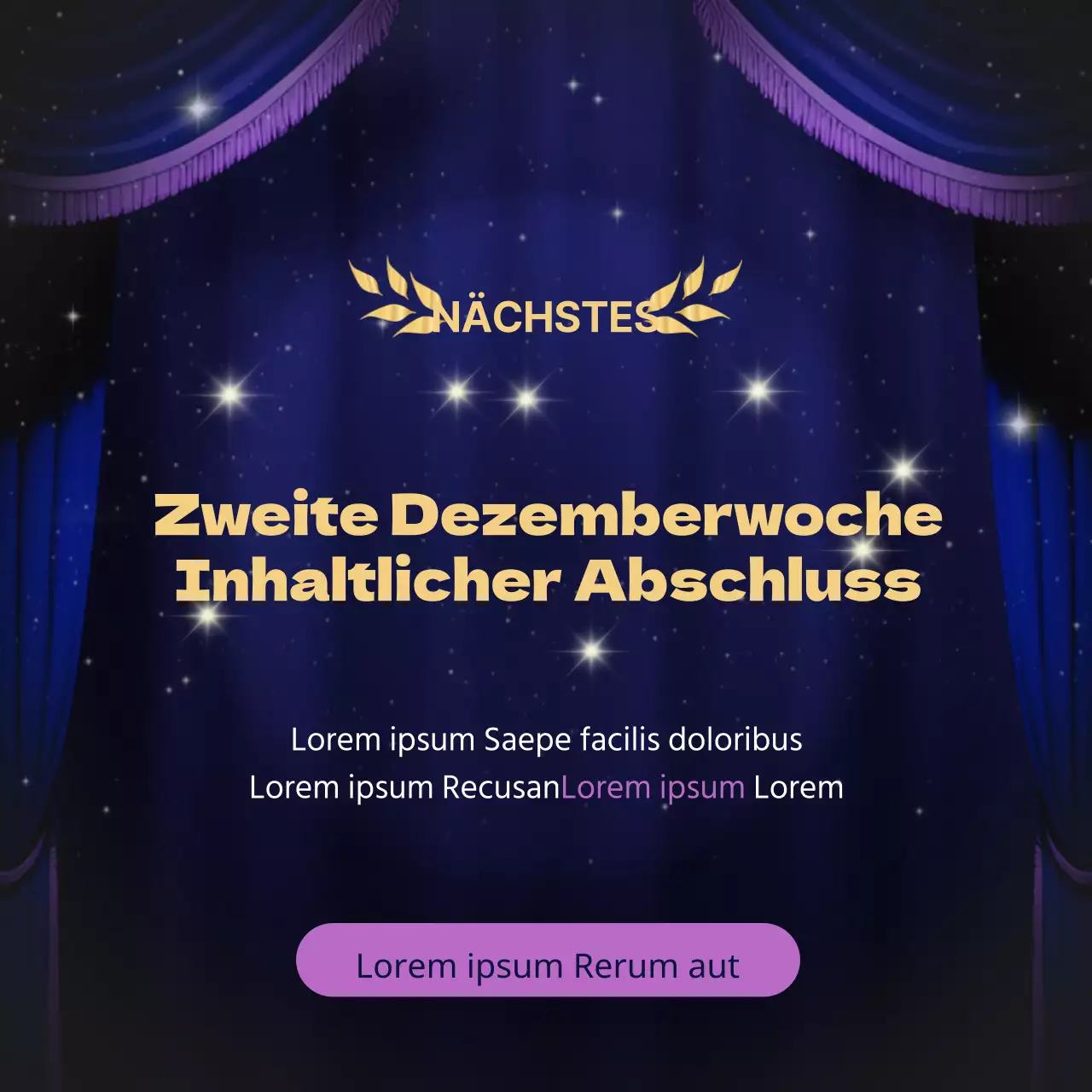 Luxuriöser Inhalt in Gold und Marineblau Informationen zum Jahresende