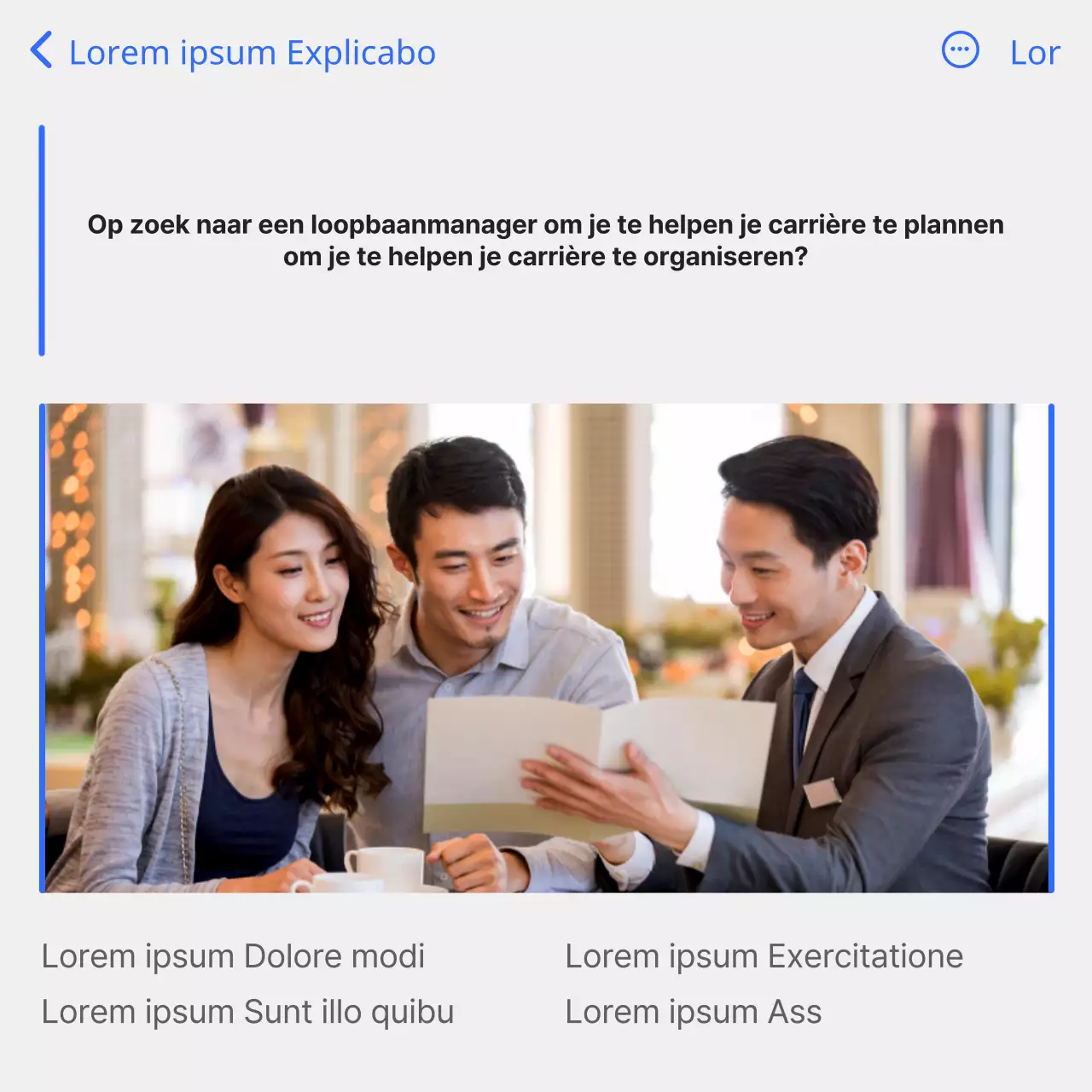 Een gids voor het ontwerpen van een eenvoudige carrière in wit en blauw