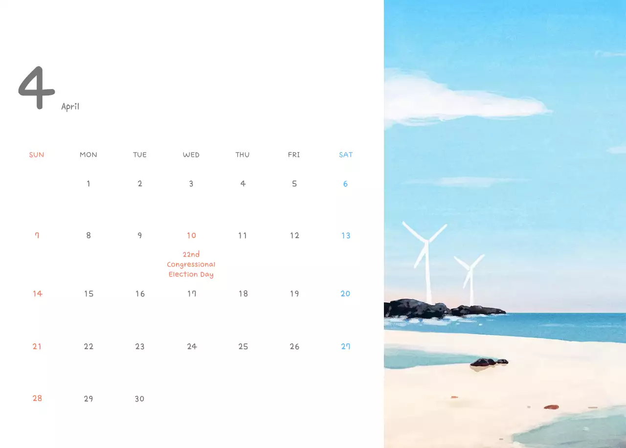 Cute calendars with cozy illustrations