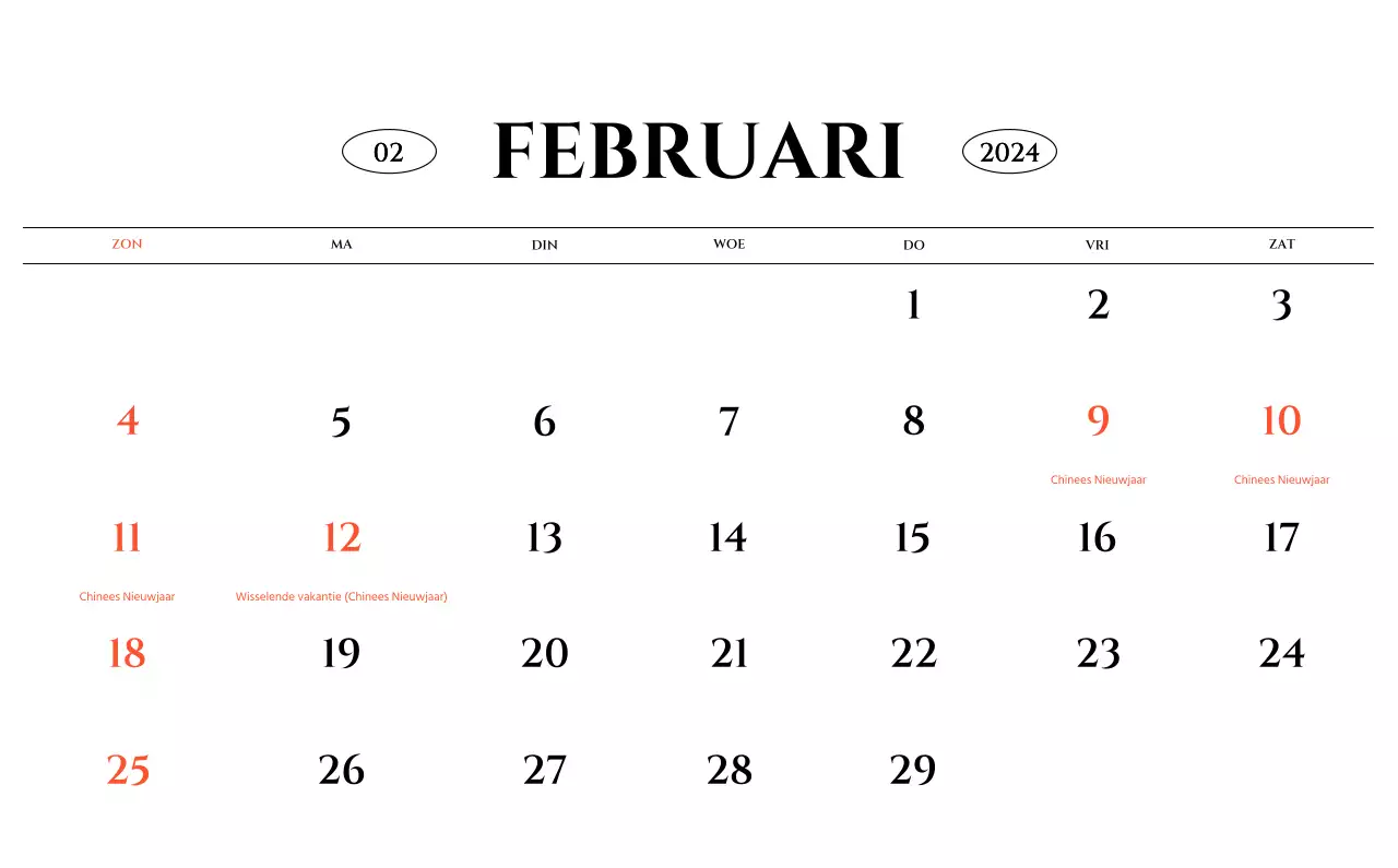 Eenvoudige stijl muurkalender met zwart-wit emotionele reisfotografie concept