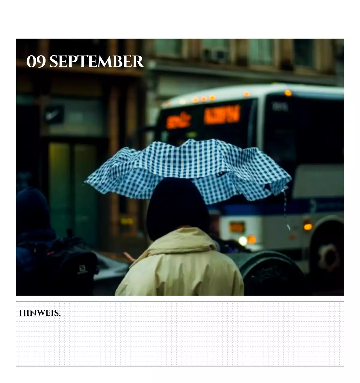 Einfacher Stil Wandkalender mit schwarz-weiß emotionalen Reisefotografie Konzept