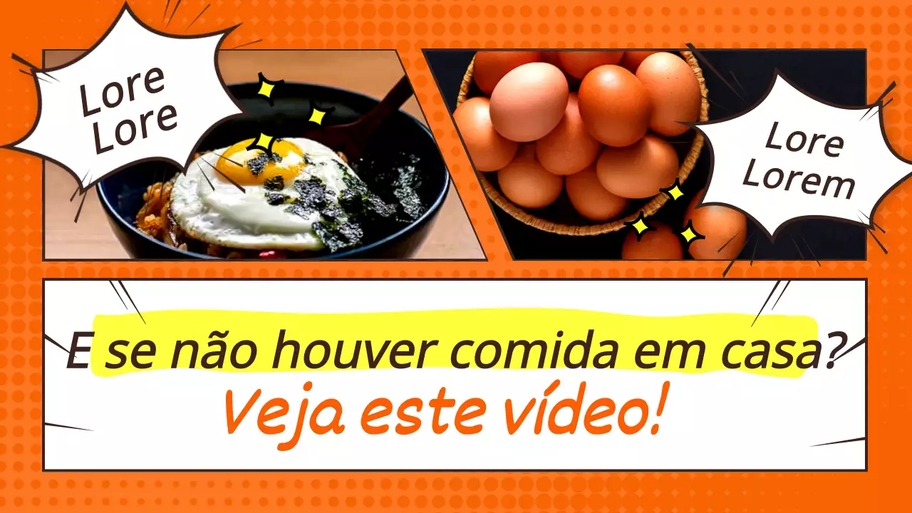 Receita super fácil em estilo pop art em laranja e amarelo