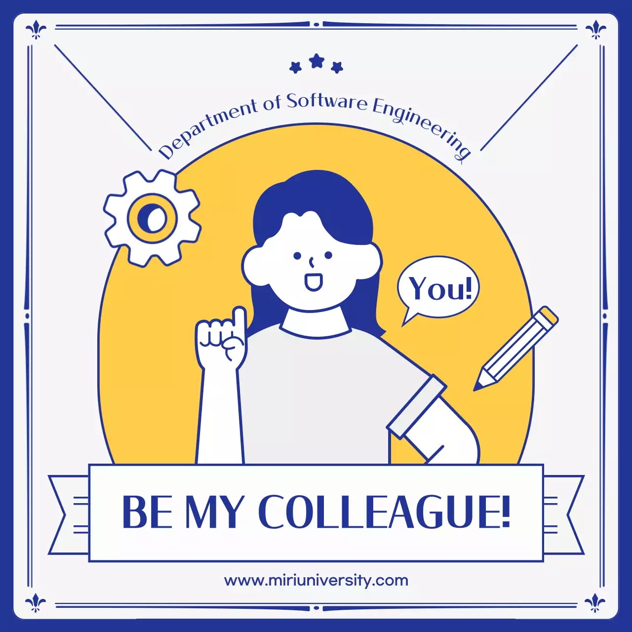 Blue Minimal Software Recruitment Instagram Carousel